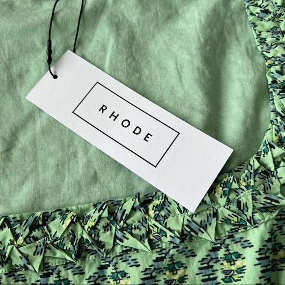 RHODE Daya dress in Jawahar Garden Mint Mini NEW - Picture 11 of 16